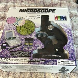 Microscope 3 magnification 100x 200x 450x